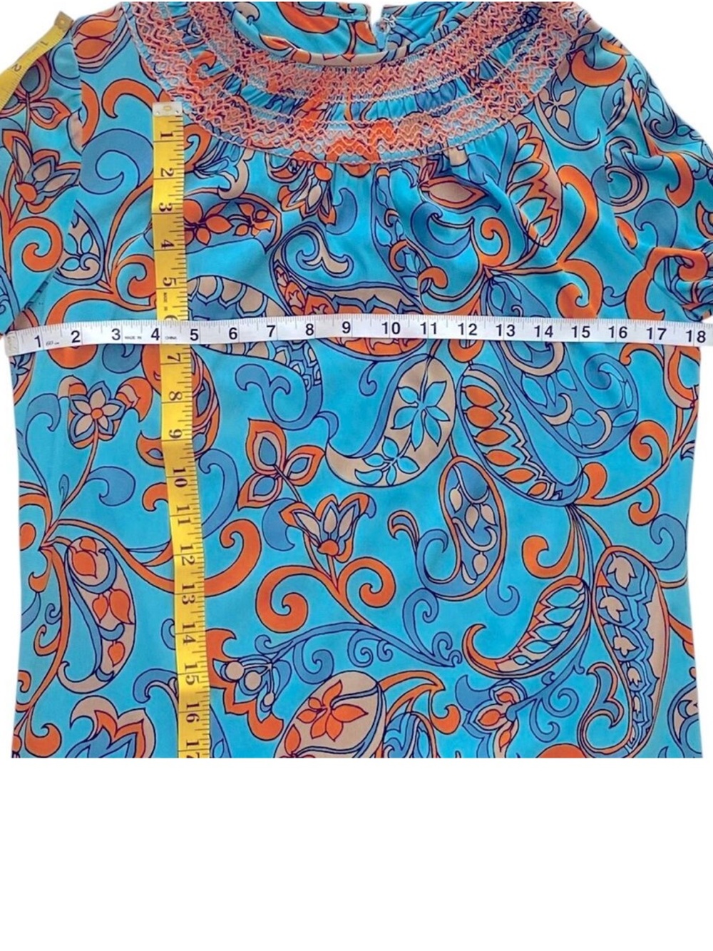 Vintage Dress Small Fall Saks Fifth Avenue 60s Crochet Boho 70s Retro Paisley - Picture 12 of 16